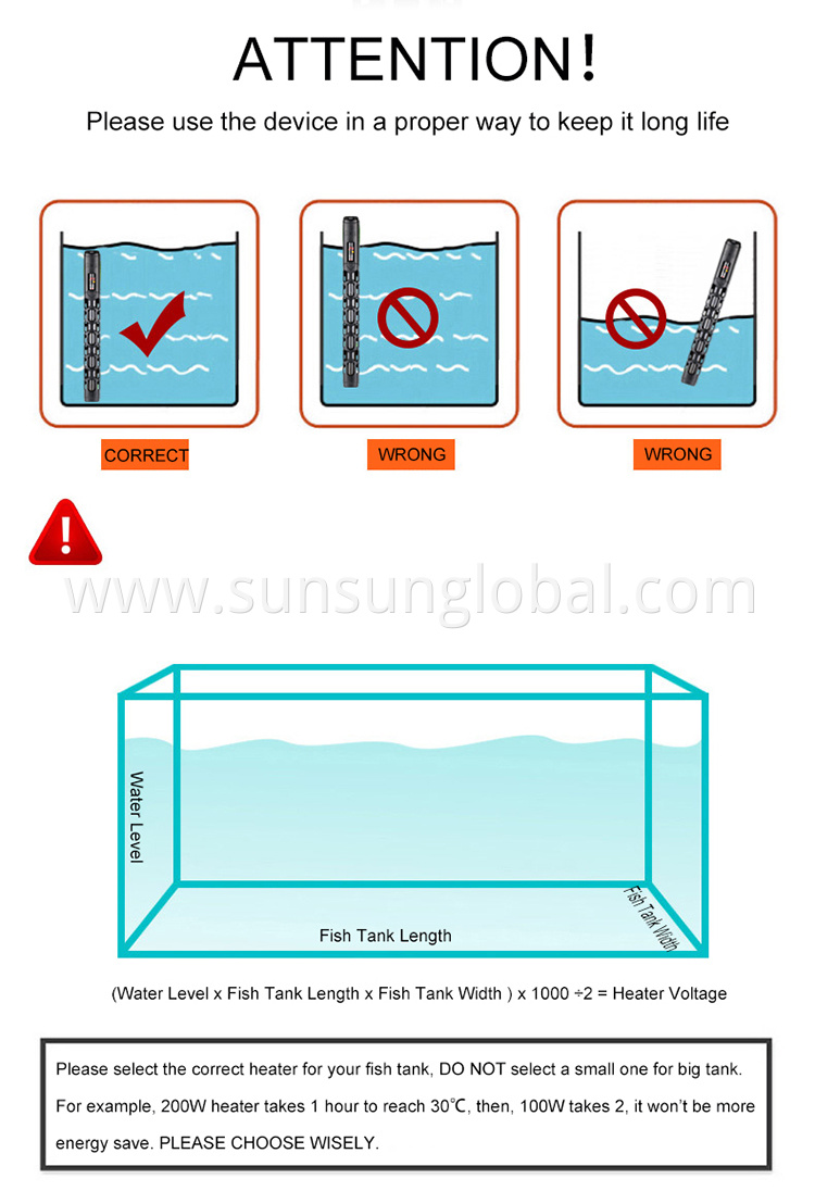 High Performance Professional Aquarium Heater 300w